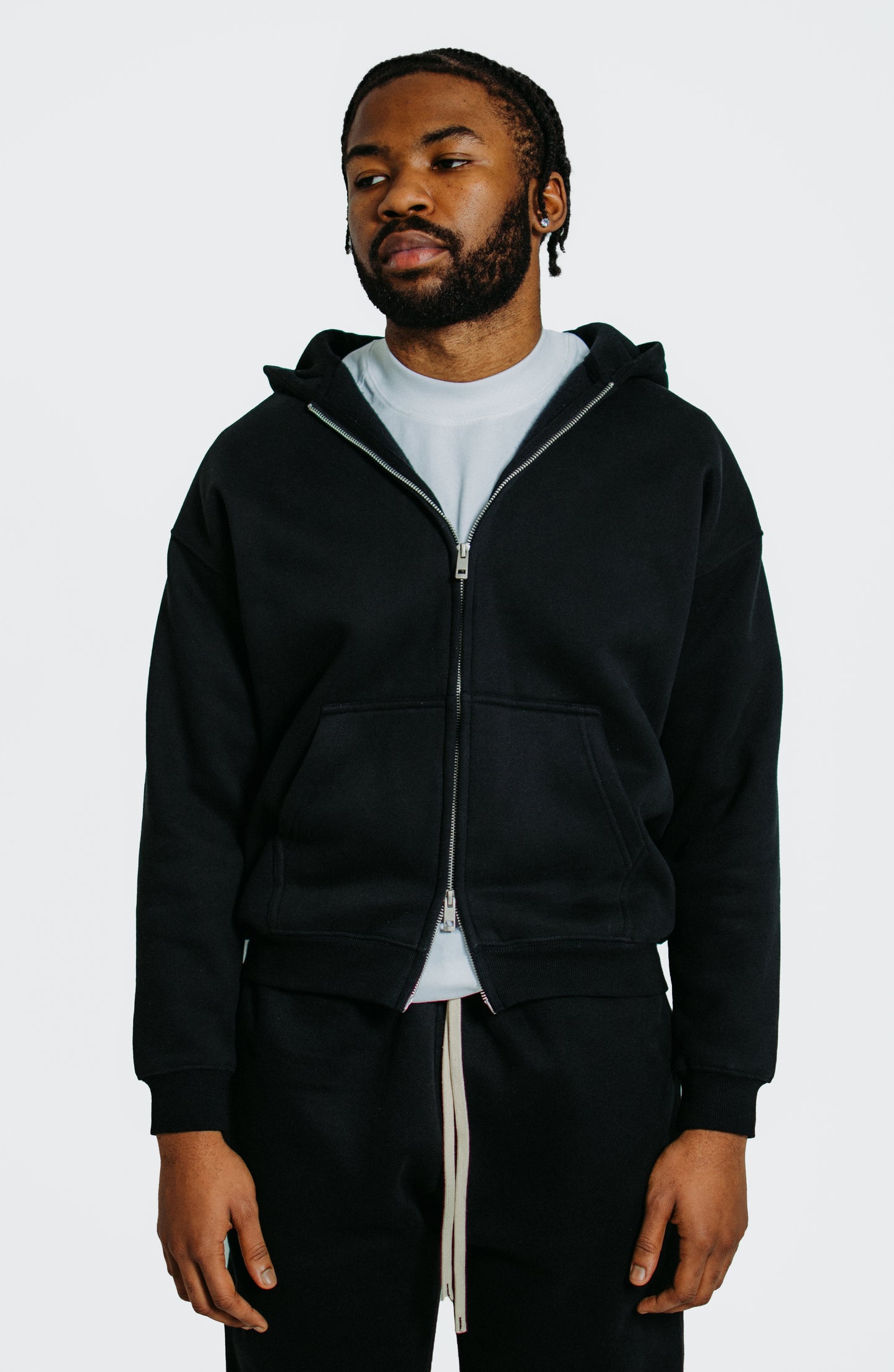 BLANQ 01 Zipper Hoodie - Black