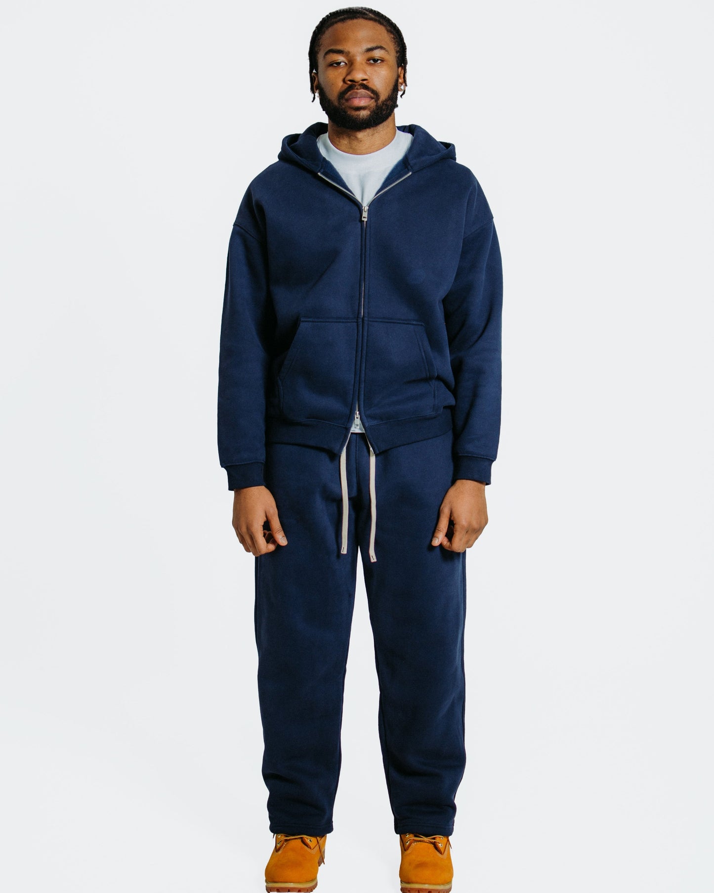 BLANQ 01 Zipper Hoodie - Blue