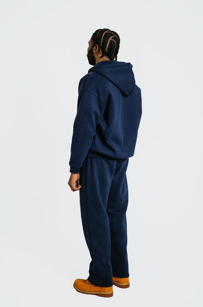 BLANQ 01 Zipper Hoodie - Blue