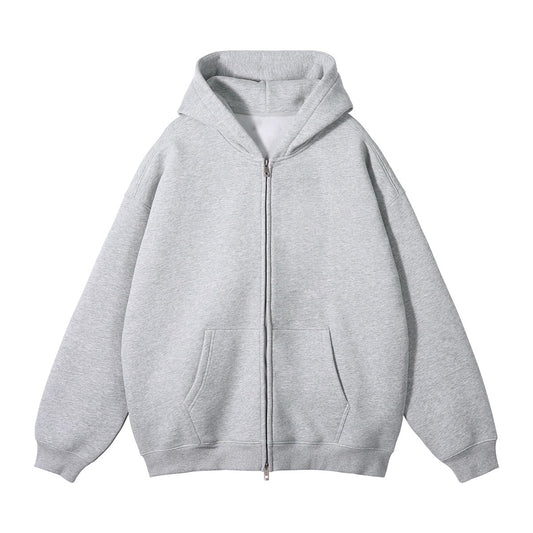 BLANQ 01 Zipper Hoodie - Gray